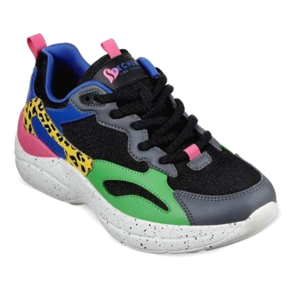 Skechers Primo-Wildly Bright LA Women Wedge Platform Air Cooled Sneaker size 9.5 - Picture 1 of 17
